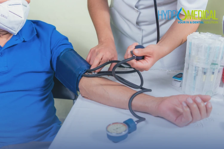 Patient undergoing a comprehensive medical check-up in Bali for a KITAS visa.
