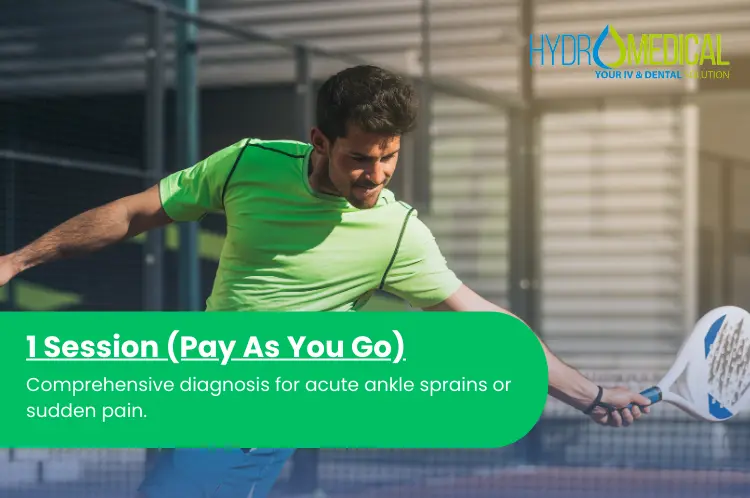 Single session physiotherapy assessment price for Padel injury Bali.