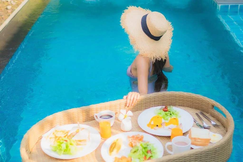 A tourist enjoying a holiday in Seminyak after the ENT treatment at Hydro Medical