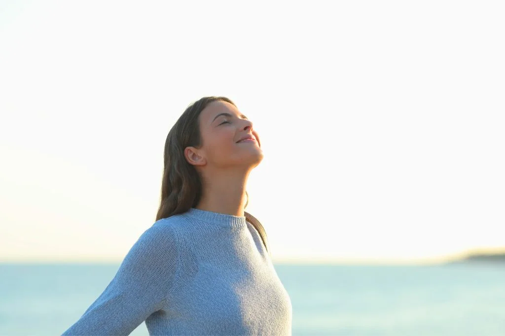 Achieving clear breathing after respiratory treatment in Bali.