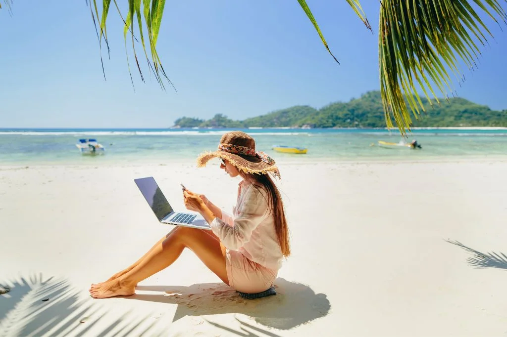 A revitalized expat enjoying an active lifestyle in Bali after addressing systemic health issues.