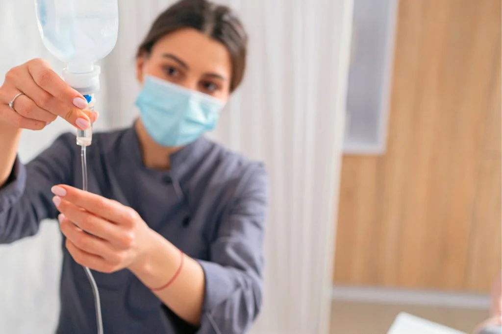 A professional medical control for IV drip package in Bali.