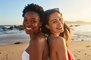 A traveler maintaining a healthy smile while vacationing in Bali.