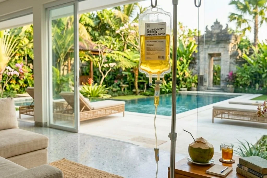 IV hydration therapy for fast migraine and headache relief in Bali.