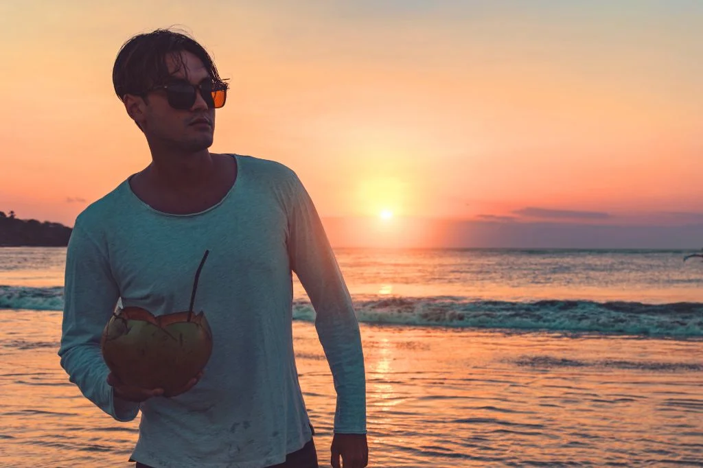Traveler enjoying Bali activities after fast jet lag recovery.