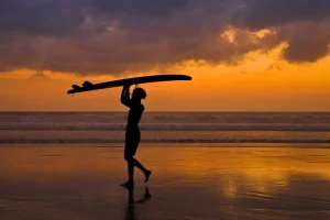 Recovering from traveler fatigue after physical activities in Bali.