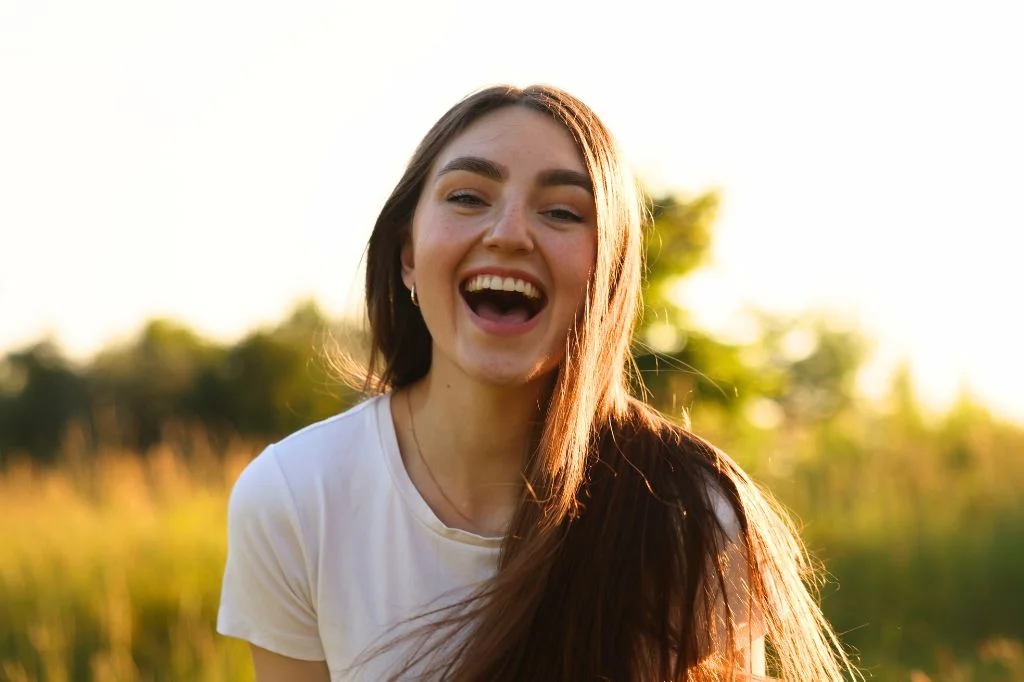 Confident, worry-free smile after successful dental treatment in Bali.