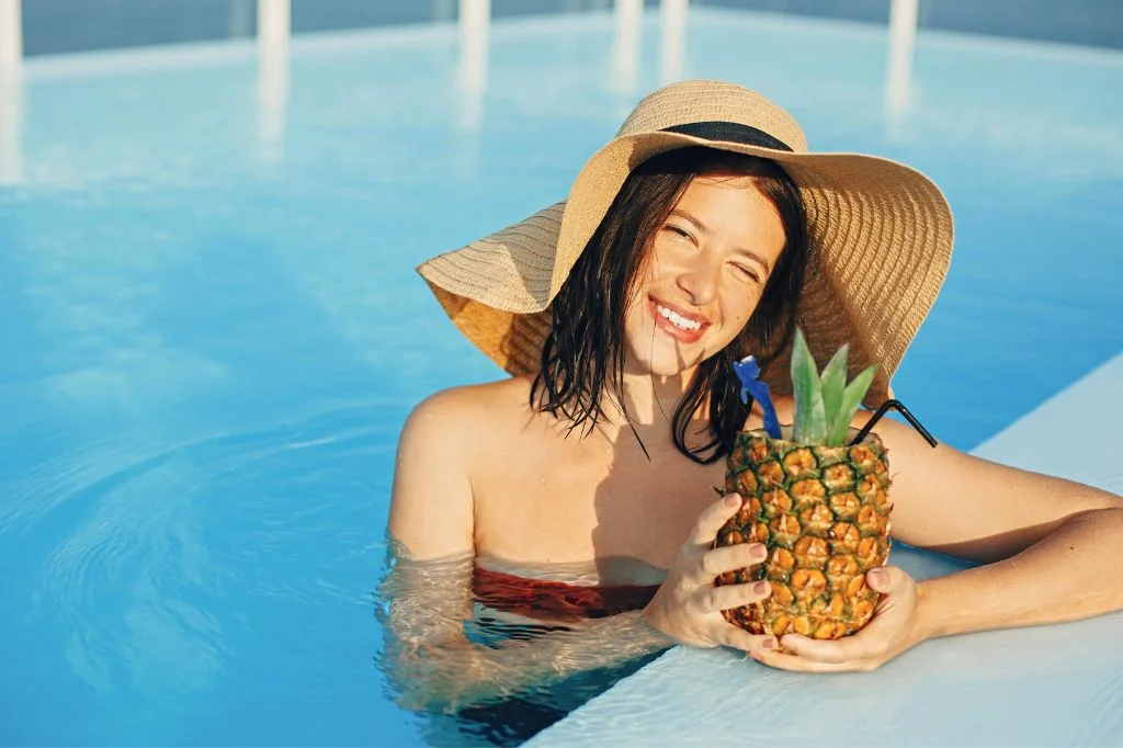 A radiant and perfect smile achieved with dental veneers in Bali.
