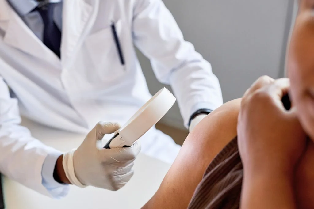 Dermatologist consulting with a patient at a Bali clinic