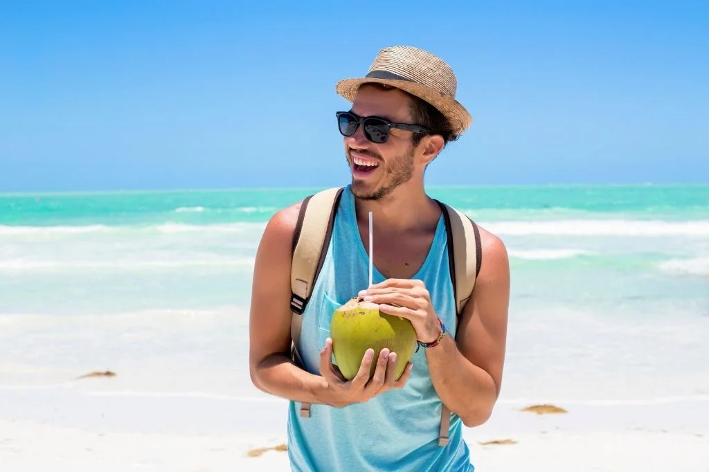 A tourist enjoying a post-treatment holiday in Bali