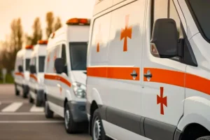 Hydro Medical ambulance responding to an emergency call in Bali
